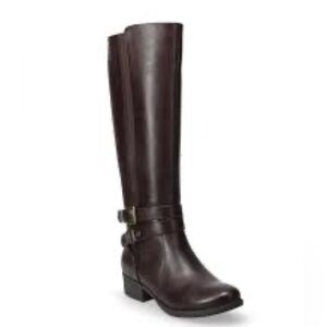 NWT #6 Croft & Barrow Pose Women's Riding Ortholite ECO Brown Boots 9.5